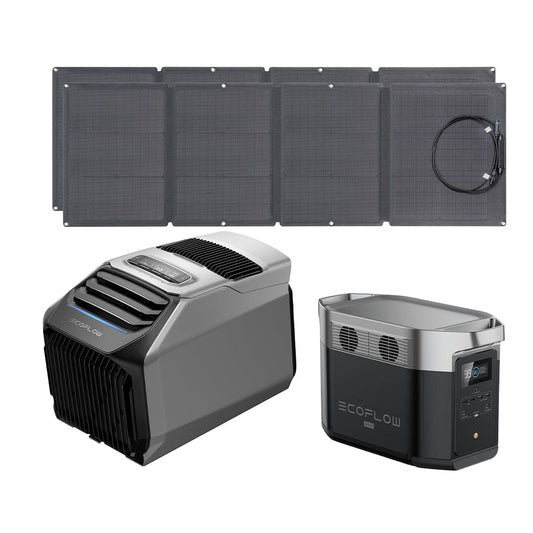 EcoFlow WAVE 2 Portable AC + DELTA Max 2000 + 110W Portable Solar Panel