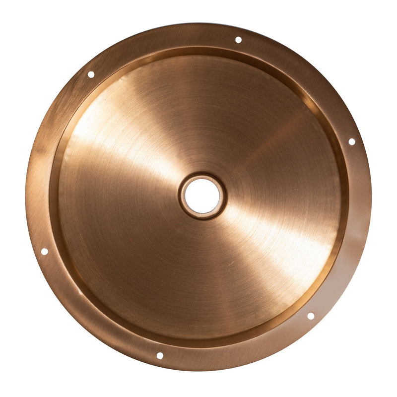 Eden Bath 15" Round Stainless Steel Undermount Bathroom Sink with Drain in Rose Gold - EB_SS050RG