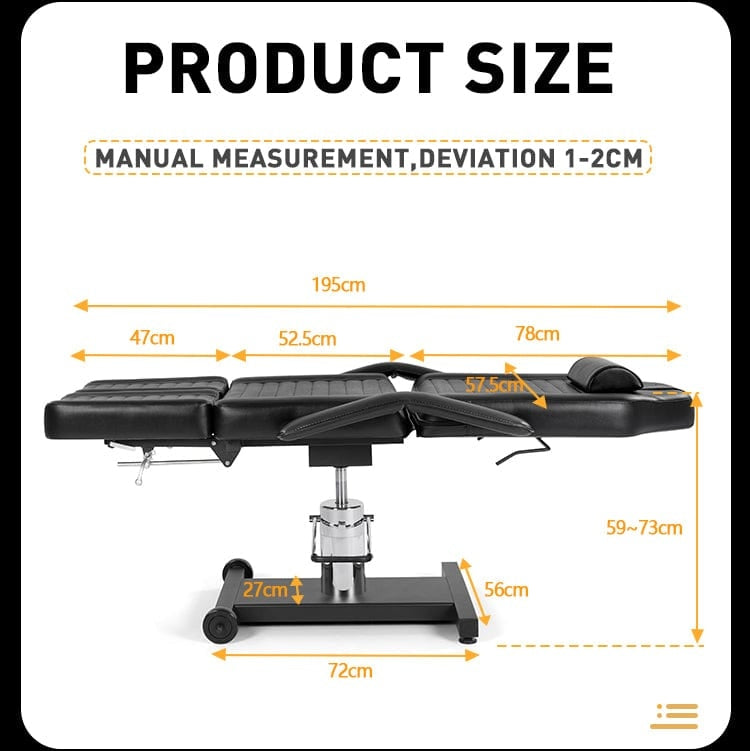 TatArtist Hydraulic Adjustment, Simple Style Tattoo Client Chair FF-DPI-FCCHR-8322C-BLK