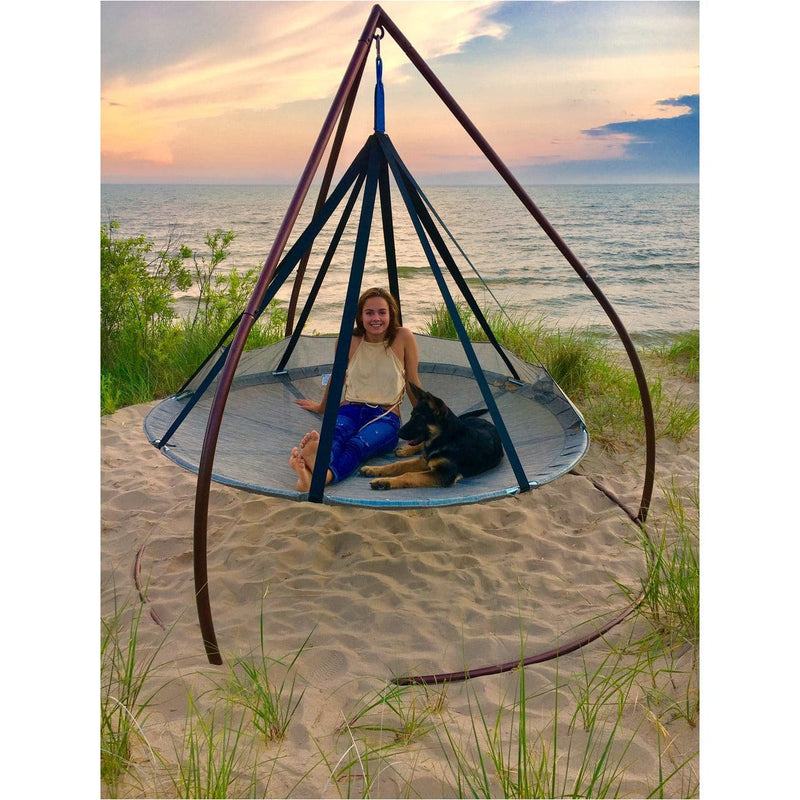 FlowerHouse 7ft dia Hanging Hammock Flying Saucer with Stand - FHFSSVR-SET