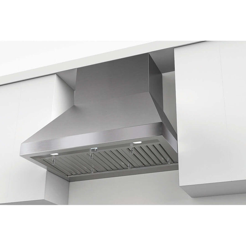 Faber Camino Wall Mount Range Hood With Size Options In Stainless Steel - CAPR48SS1200