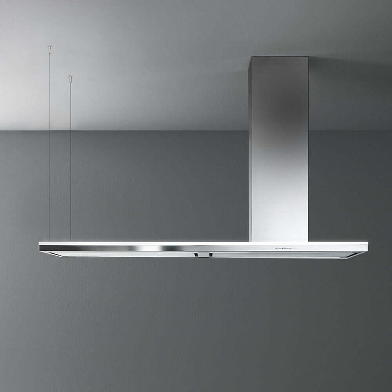 Falmec Lumen Isola 70 in Overhang Island Mount Range Hood in Stainless Steel - Fdlum70i5ss