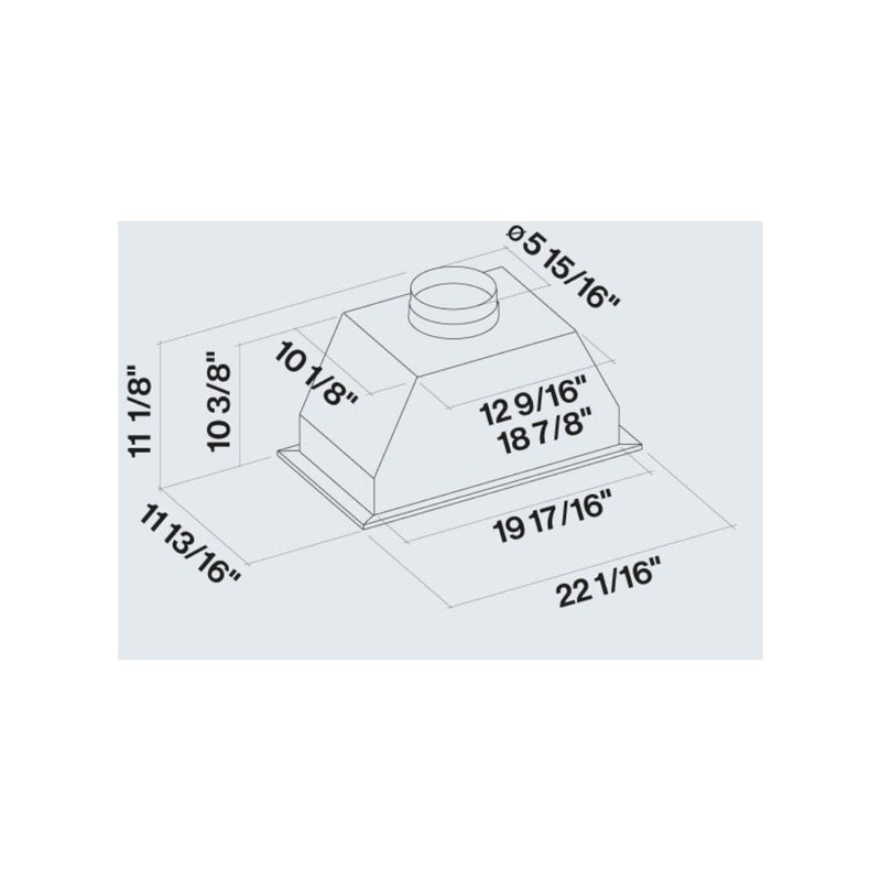 Falmec Mara 600 Cfm Range Hood Insert in Stainless Steel - Fimar22b6ss