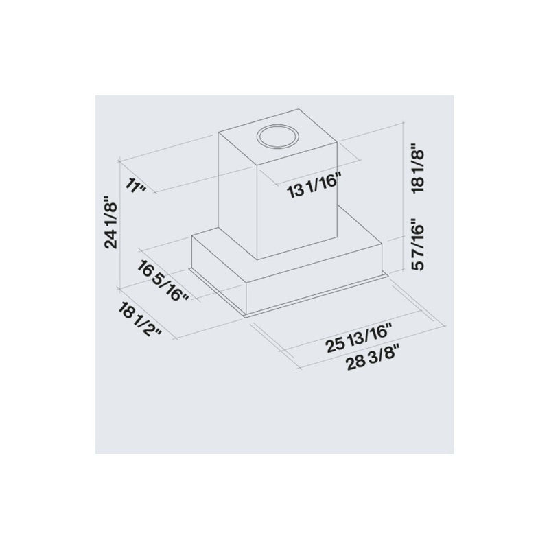 Falmec Massimo Nrs 600 Cfm Range Hood Insert in Stainless Steel - Fnmas30w6ss