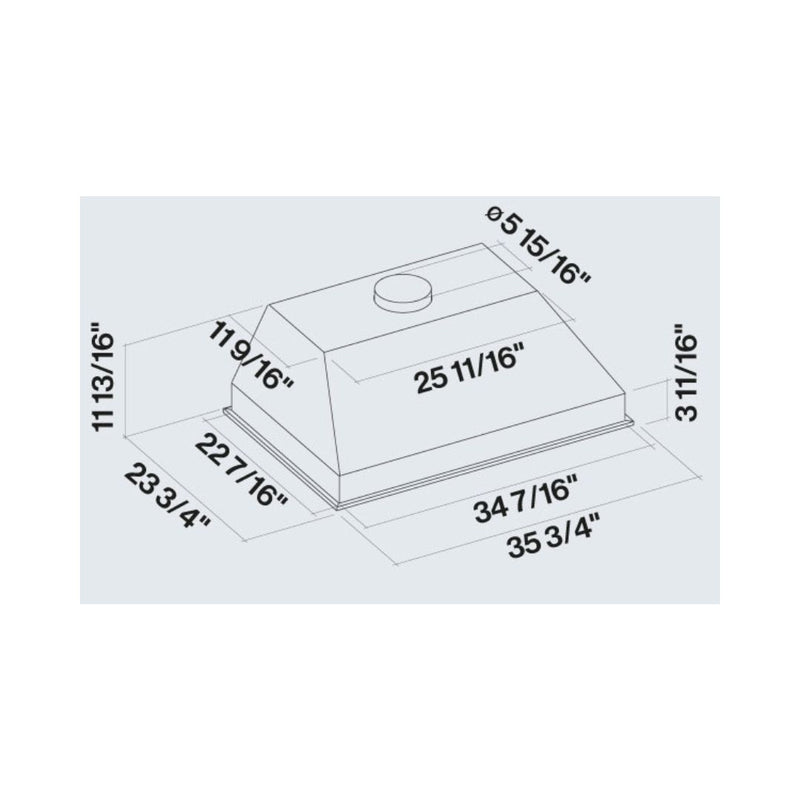 Falmec Massimo Range Hood Insert in Stainless Steel with Size and Motor Options -Fimas46b9ss-3