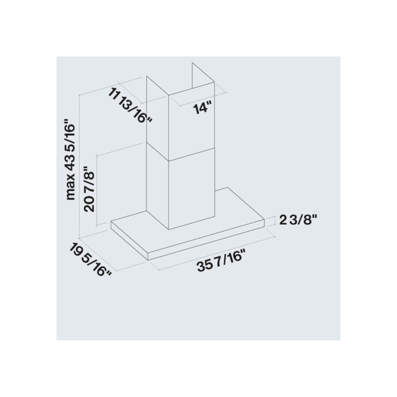 Falmec Plane Nrs 500 Cfm Wall Mount Range Hood in Stainless Steel - Fnpls36w5ss-R