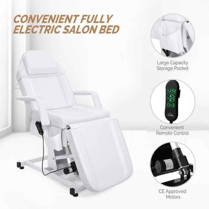 OmySalon 75in Fully Electric Remote Adjustable Facial Massage Bed - G59000339+G59000340+G59000341