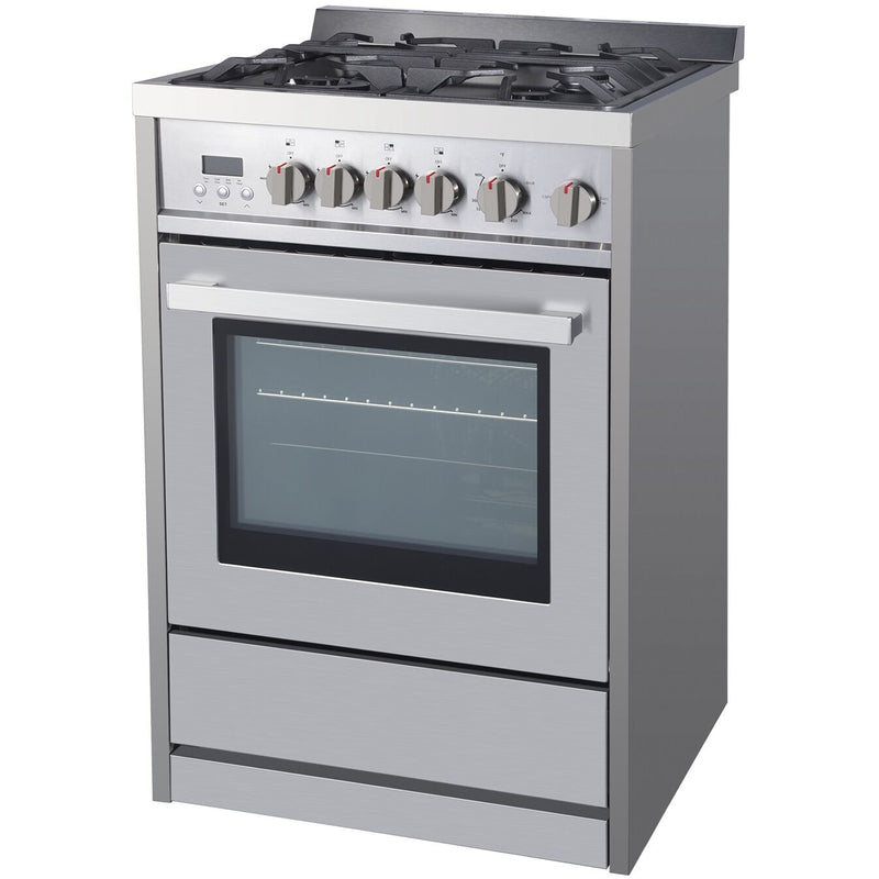 Galanz 24 in. Gas Slide-In Range in Stainless Steel - GL1FR24ASSAGN