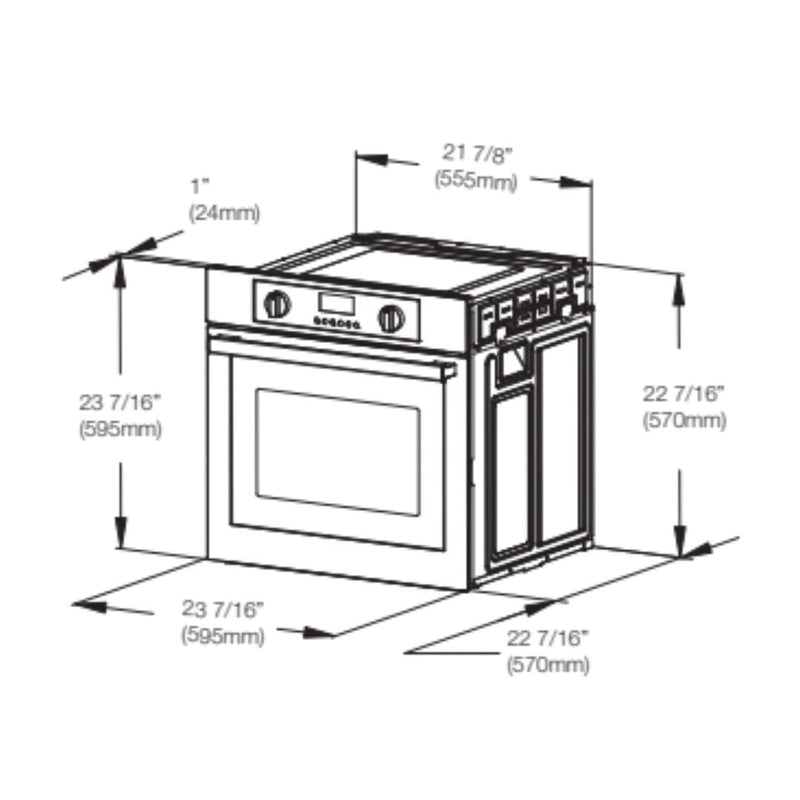 Galanz 24 in. True European Convection Wall Oven with Air Fry in Stainless Steel - GL1BO24FSAN