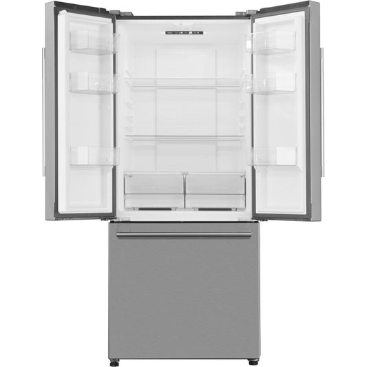 Galanz 28 in. 16 Cu. Ft. 3-Door French Door Refrigerator In Stainless Steel - GLR16FS2E16