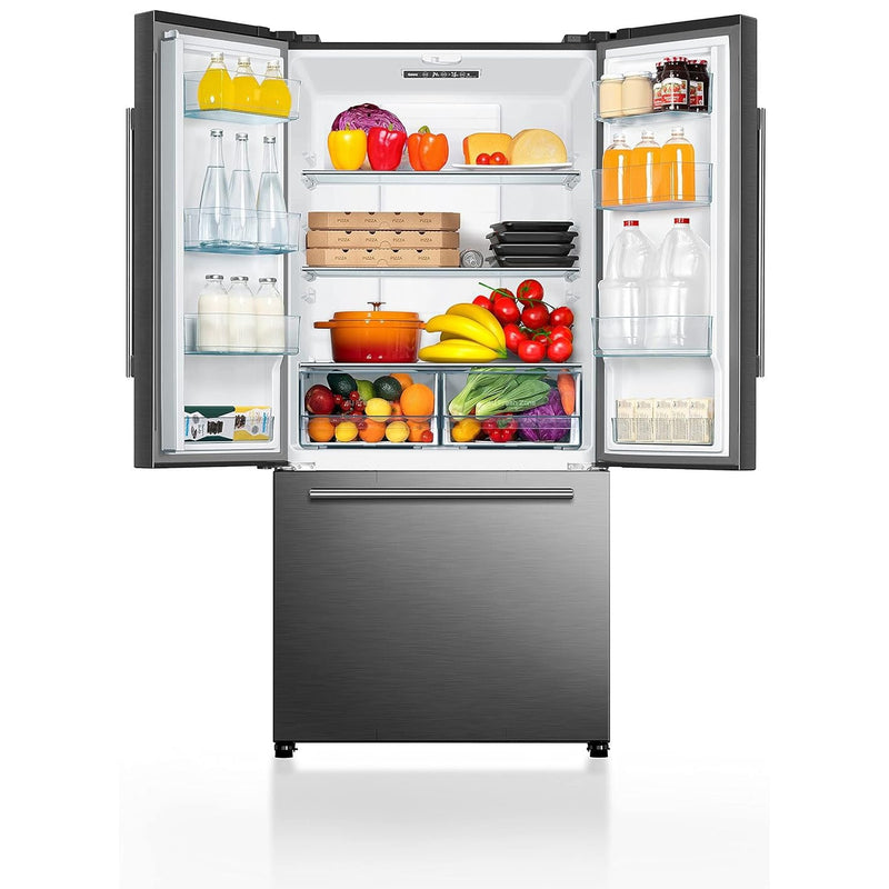 Galanz 33 in. 18-Cu. Ft Counter Depth 3-Door French Door Refrigerator In Stainless GLR18FS5S16