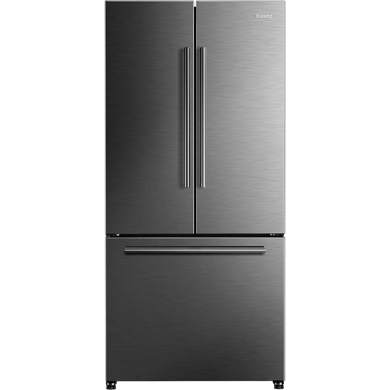 Galanz 33 in. 18-Cu. Ft Counter Depth 3-Door French Door Refrigerator In Stainless GLR18FS5S16