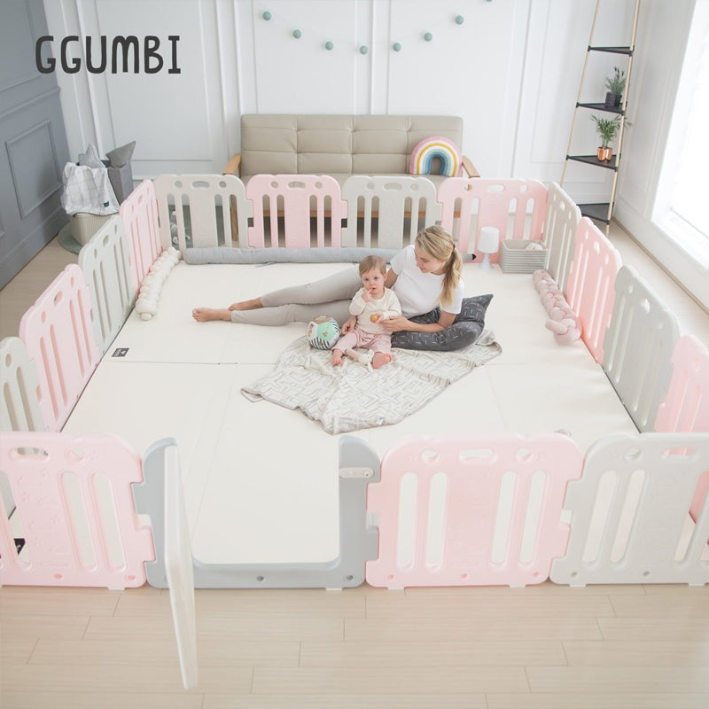 GGUMBI Double Plus Baby Room Set 252 x 280 Basic Guard + Clean Mat*2 - Gumb-DPlsbroom-Coco Beige