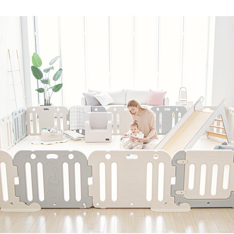 GGUMBI Double Plus Baby Room Set 252 x 280 Basic Guard + Clean Mat*2 - Gumb-DPlsbroom-Coco Beige