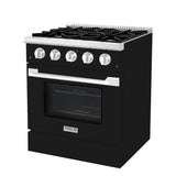 Hallman BOLD 30" 4.2 Cu.Ft. 4 Burner Freestanding Dual Fuel Range and Electric Oven - HBRDF30