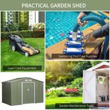 Outsunny 9' x 6.5' x 6.5' Outdoor Backyard Garden Tool Shed - 845-031YG