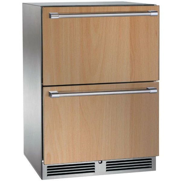 Perlick 24" Undercounter Freezer-Refrigerator Drawers with 5 cu. ft. Capacity, Panel Ready Door - HP24ZO-4-6