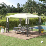 Outsunny 13' x 10' Patio Gazebo Canopy Outdoor Shelter - 84C-323CW