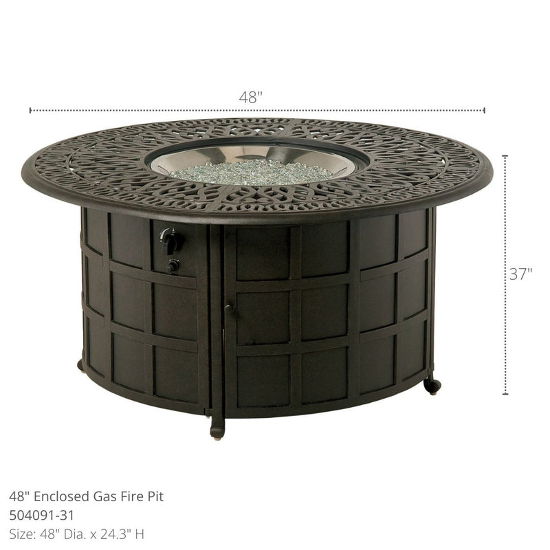 Hanamint Biscayne 48" Enclosed Gas Fire Pit - 504091-31