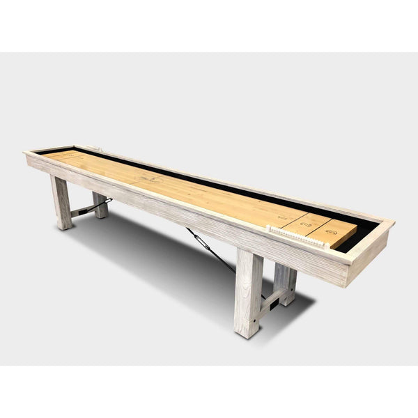 Playcraft Montauk Shuffleboard Table in Weathered Whitewash - SHMONWSH09