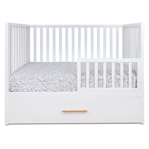 HushCrib 3-in-1 Convertible Crib With Trundle and Mattress Bundle