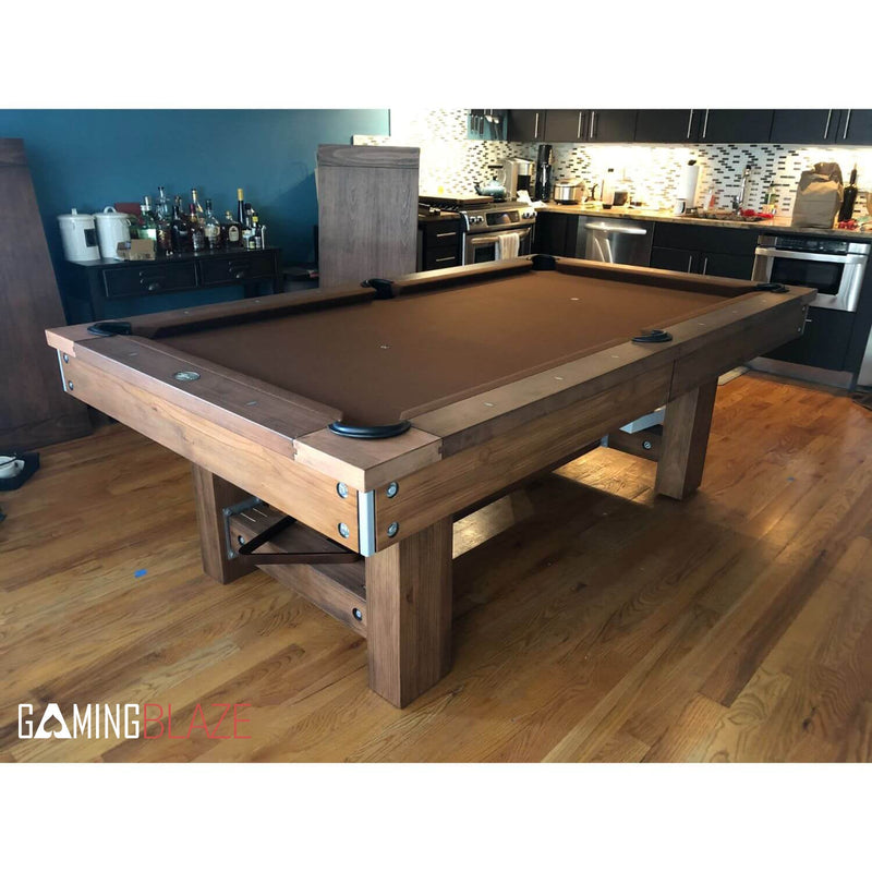 Playcraft Willow Bend Slate Pool Table w/ Dining Top & Bench - PTWILTOF07