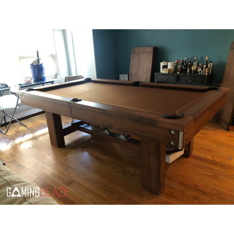 Playcraft Willow Bend Slate Pool Table w/ Dining Top & Bench - PTWILTOF07