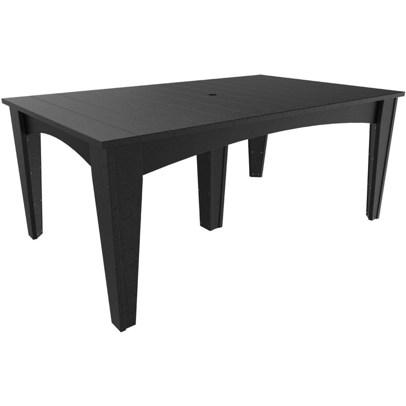 LuxCraft Island Dining Table 44" x 72" Rectangular - IDT4472RCHB