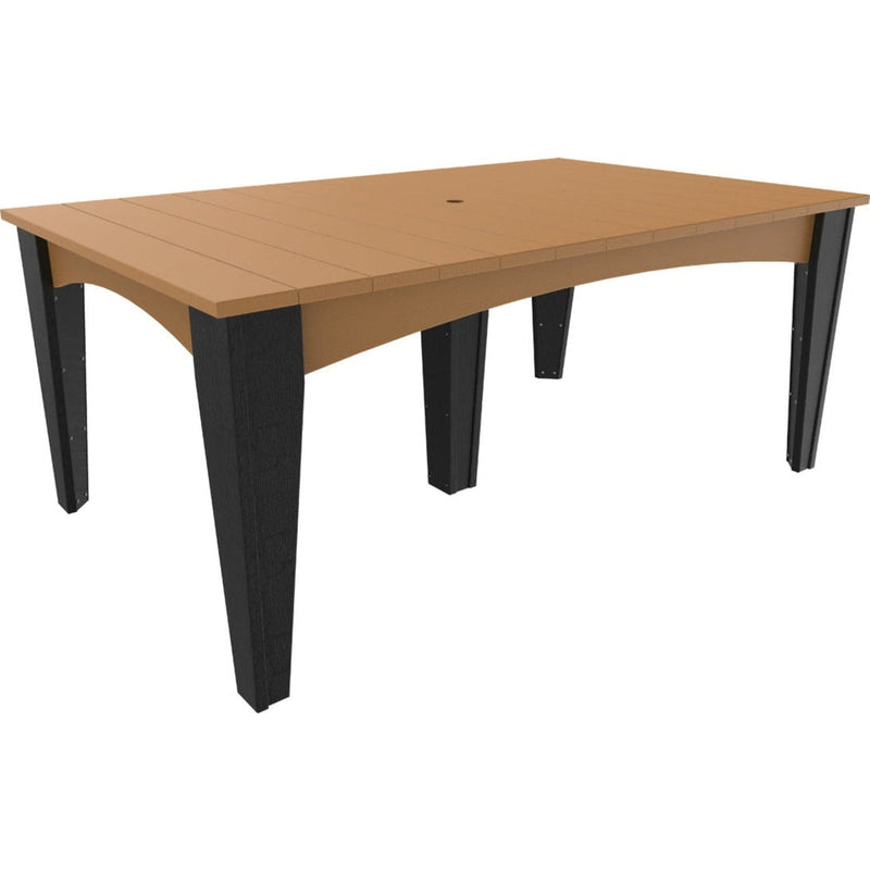 LuxCraft Island Dining Table 44" x 72" Rectangular - IDT4472RCHB