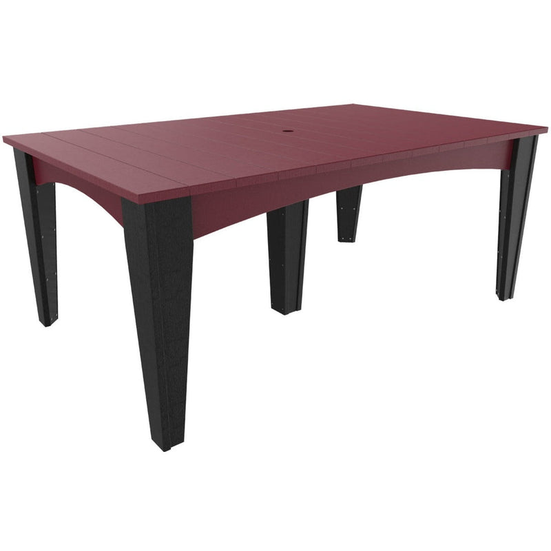 LuxCraft Island Dining Table 44" x 72" Rectangular - IDT4472RCHB