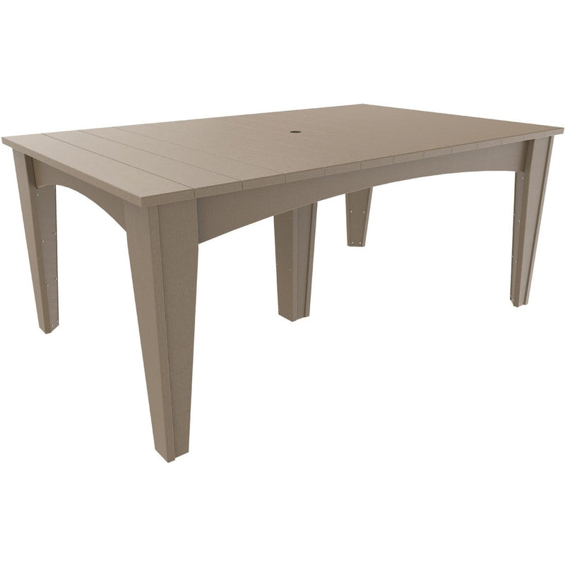 LuxCraft Island Dining Table 44" x 72" Rectangular - IDT4472RCHB