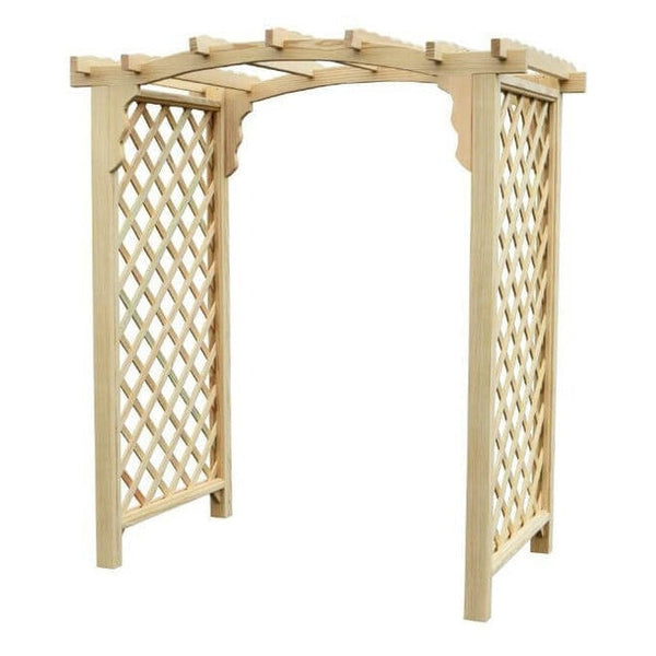 A&L Furniture 5' Jamesport Lattice Arbor Kit - Pressure Treated Pine - Amish Made