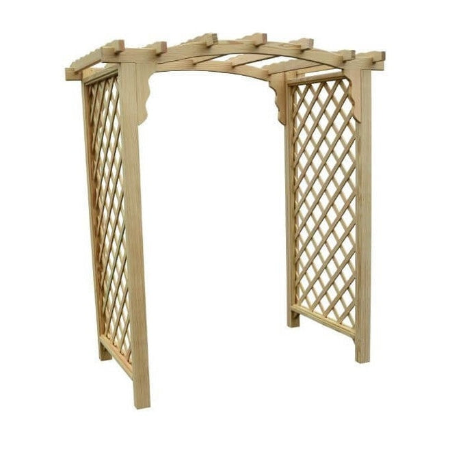 A&L Furniture 5' Jamesport Lattice Arbor Kit - Pressure Treated Pine - Amish Made