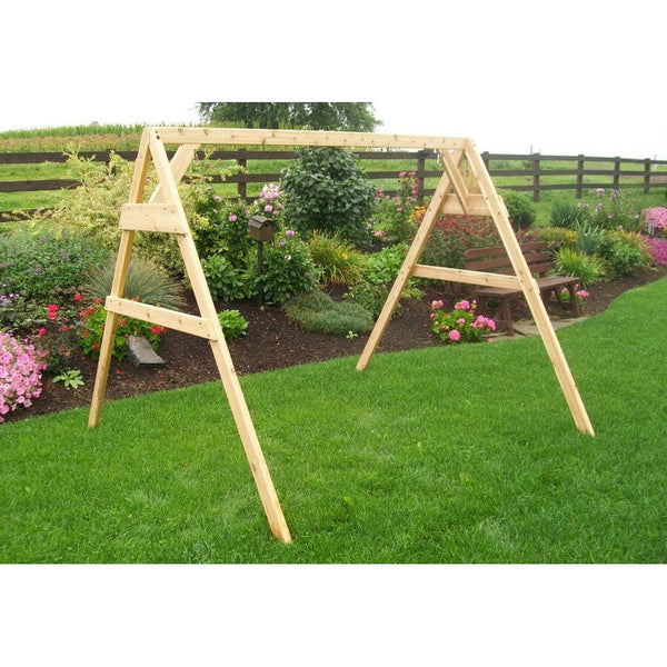 A&L Furniture 2x4 6ft A-Frame Cedar Swing Stand Hangers Included