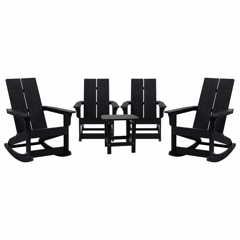 Flash Furniture Finn 4 Piece - Rockers & Side Table - JJ-C14709-4-T14001