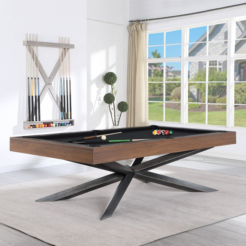 Playcraft Stella 8' Slate Pool Table, Walnut Gray - PTSTEWAG08