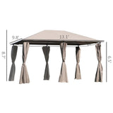 Outsunny 13' x 10' Steel Outdoor Patio Gazebo - 84C-116