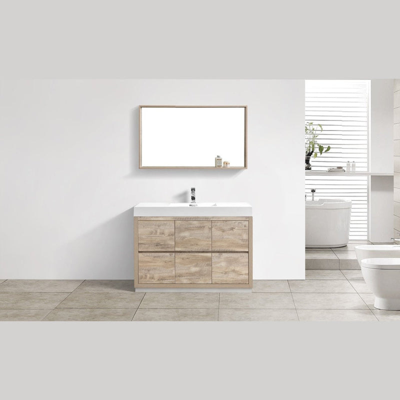 KubeBath Bliss 48 in. Free Standing Single Sink Modern Bathroom Vanity - FMB48-GW