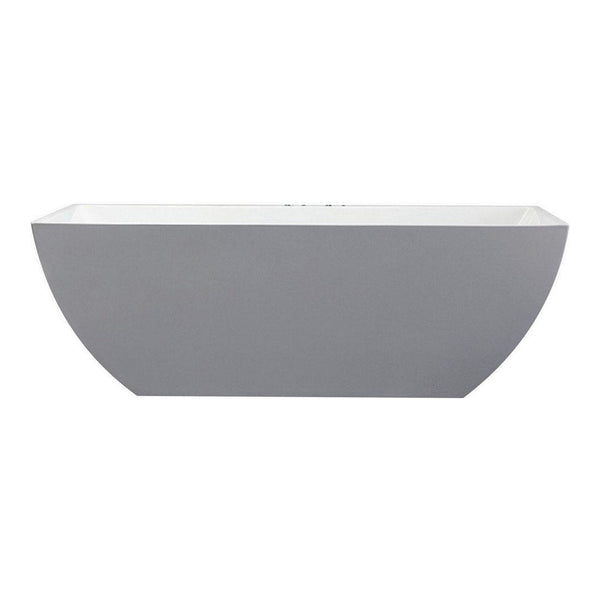 KubeBath Contemporanea 67 in. Free Standing Bathtub in White - KFST2167