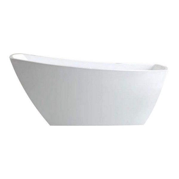 KubeBath Solato 67 in. Free Standing Bathtub in White - KFST7867