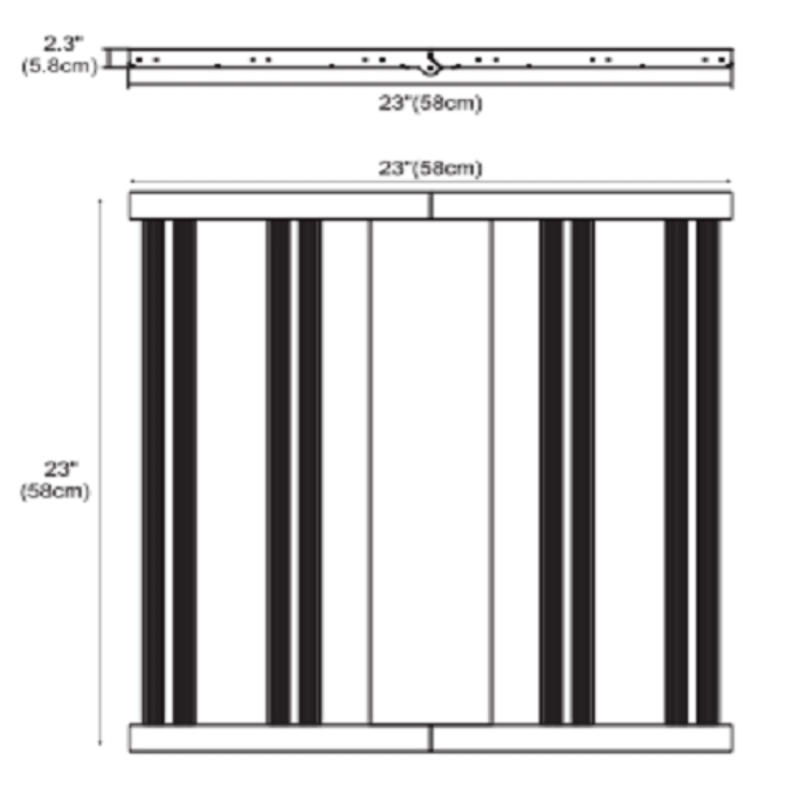 Advance Spectrum 240W Sun Series Model E 4-Bar Full Spectrum LED Grow Light - Backyard Provider