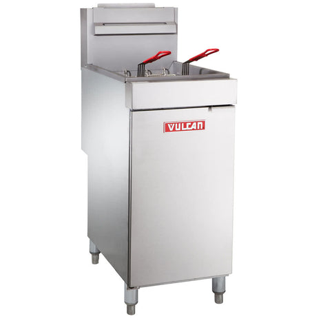 Vulcan 45-50 Lb. Natural Gas Floor Fryer - 120,000 BTU - LG400