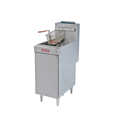 Vulcan 35-40 Lb. Natural Gas Floor Fryer - 90,000 BTU - LG300