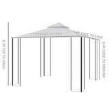 Outsunny 10' x 13' Outdoor Soft Top Gazebo - 84C-099GY