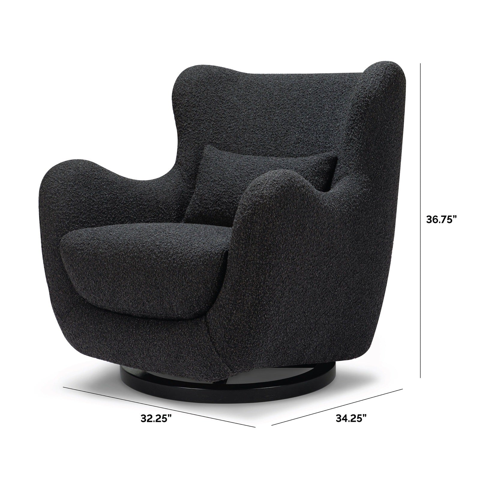 Nursery Works Solstice Swivel Glider in Boucle - Backyard Provider