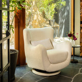 Nursery Works Solstice Swivel Glider in Boucle - Backyard Provider