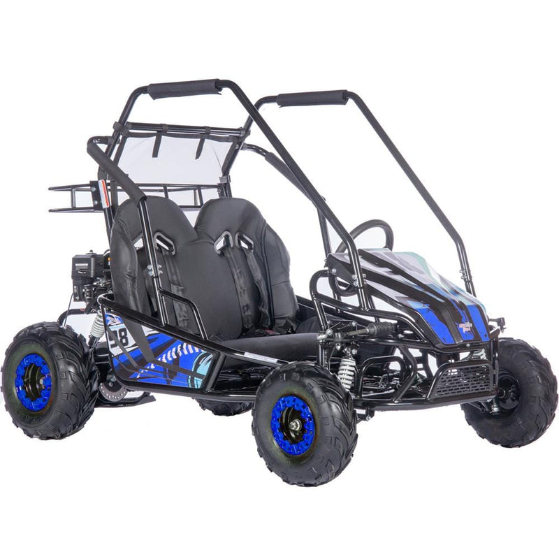 MotoTec Mud Monster XL 212cc 2 Seat Go Kart Full Suspension Blue - MT-GK-Mud-XL-212cc_Blue