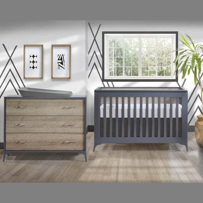 Tulip - Metro Convertible Crib and 3 Drawer Dresser XL