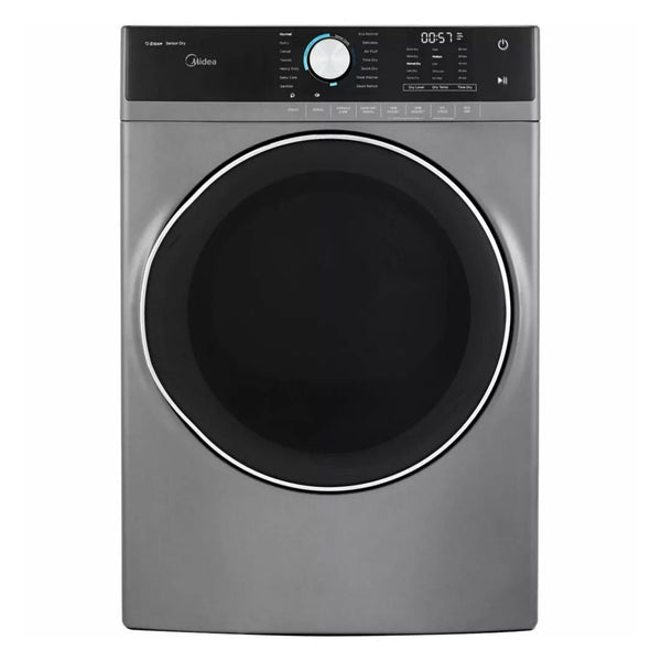 Midea 8.0 Cu. Ft. Front Load Gas Dryer in Graphite Silver - MLG52S7AGS