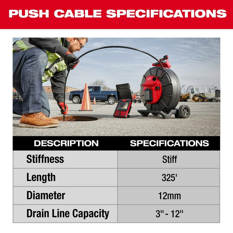 Milwaukee M18 325â€™ Stiff Pipeline Inspection System - 2976-22